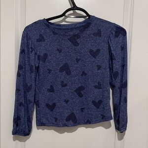 Cat & Jack Blue Heather Tee with Orange Detail